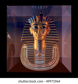 Pharaoh Death Mask Reflections