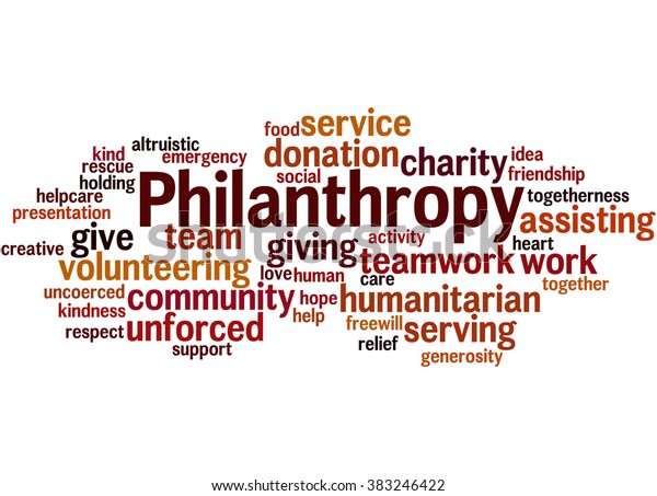 Philanthropy Word Cloud Concept On White Stock Illustration 383246422 ...