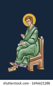 Philip The Apostle. Illustration In Byzantine Style