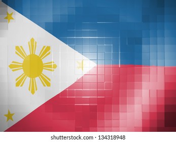 Philippine Flag On Wavy Plastic Surface Stock Illustration 134318948 ...