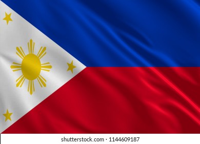 Philippines 3d Flag Waving Fabric Texture Stock Illustration 1144609187 ...