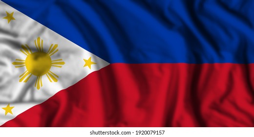 Philippines Flag Realistic Waving Design On Stock Illustration 