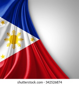 Flag Philippines Silk Gently Folded On Stock Illustration 297625814 ...