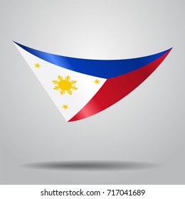 Philippines Flag Wavy Abstract Background Raster Stock Illustration ...