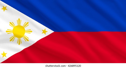 Philippines Flag Fabric Texture Stock Photo (Edit Now) 1716666382