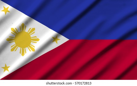 Philippines Waving Flag Stock Illustration 570172813