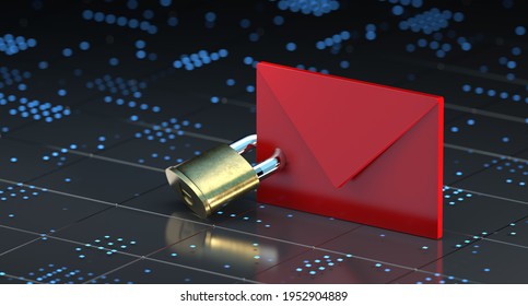 Phishing, E-Mail, Network Security, Computer Hacker, Cloud Computing Cyber Security 3d Illustration