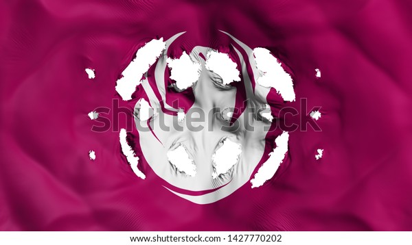 Phoenix city, capital of Arizona\
state flag with a small holes, white background, 3d\
rendering