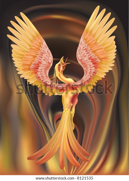 Phoenix Rising Ashes Stock Illustration