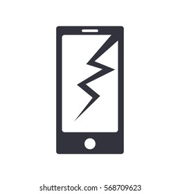 Phone Broken Simple Icon.