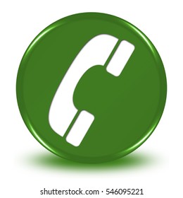 90 Button glassy green icon telephone Images, Stock Photos & Vectors ...