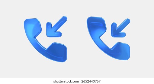 phone callback 3D icon on isolate white background