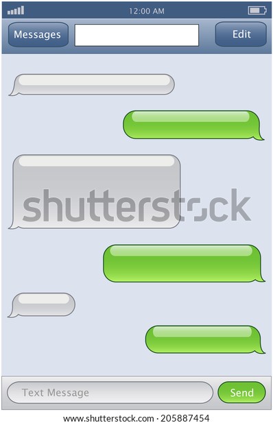 Phone Chat Template Stock Illustration 205887454