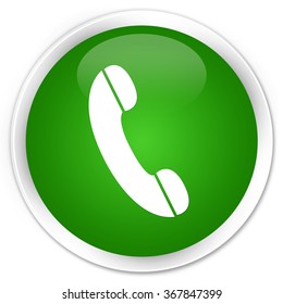 90 Button glassy green icon telephone Images, Stock Photos & Vectors ...