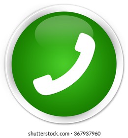 90 Button glassy green icon telephone Images, Stock Photos & Vectors ...