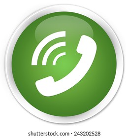 90 Button glassy green icon telephone Images, Stock Photos & Vectors ...