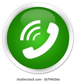 90 Button glassy green icon telephone Images, Stock Photos & Vectors ...