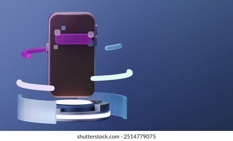 Phone Technology object illustration 3D