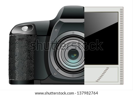 Similar – Digital Camera Viewfinder Close-Up