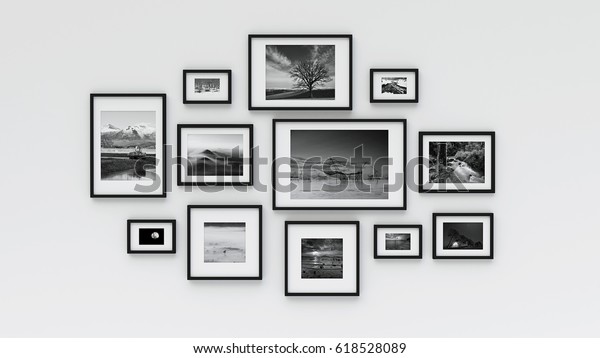 Super Fotolijst op muur (3d rendering) stockillustratie 618528089 ZE-73