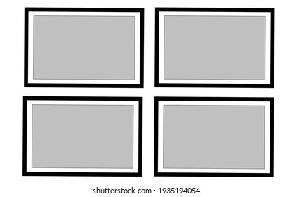 Photo frames background,group of photo frames,empty photo frame background 
