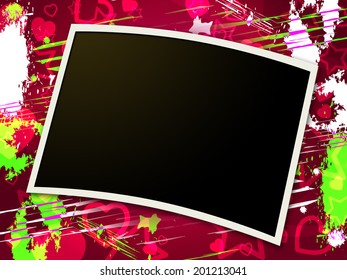 Photo Frames Meaning Empty Space And Copy-Space