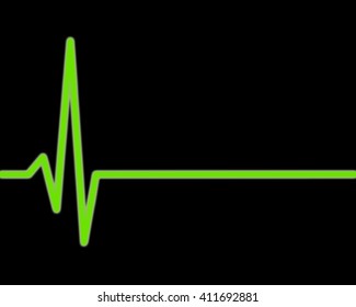 Photo Illustration Of A Green QRS Complex On A Black Background.