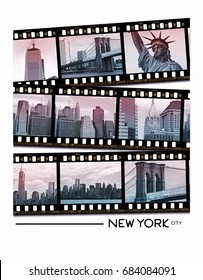 Photo Print New York Illustration, Tee Shirt Graphics, Typography