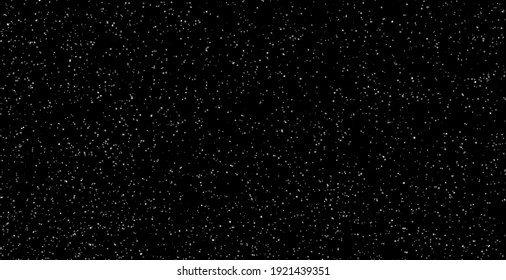 Photo Of The Starry Night Sky. A Scattering Of White, Bright Stars And Planets In The Black Sky.