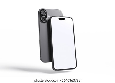 Photorealistic Smartphone Mockup 3D Render on Neutral Background