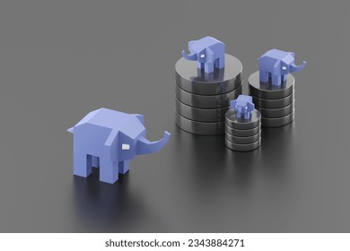 PHP website hosting plans concept 3d illustration. 