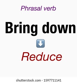 Phrasal Verb Bring Down And Its Definition.