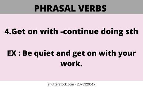 Phrasal Verb English Grammar Image