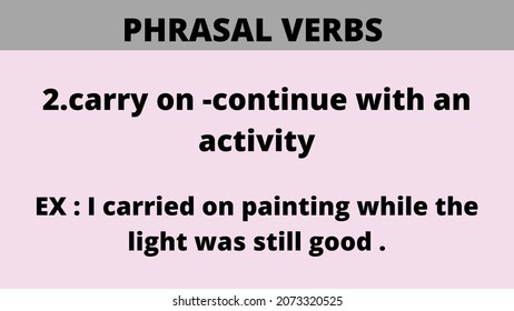 Phrasal Verb English Grammar Image