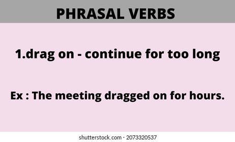 Phrasal Verb English Grammar Image