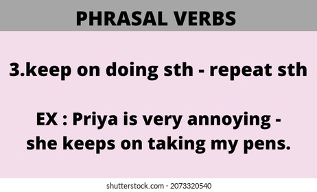 Phrasal Verb English Grammar Image