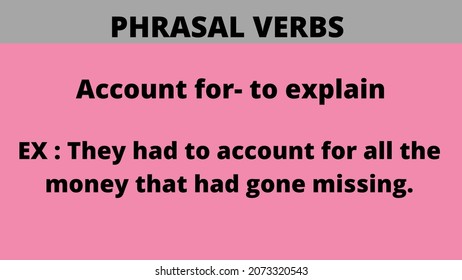 Phrasal Verb English Grammar Image