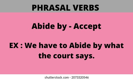 Phrasal Verb English Grammar Image