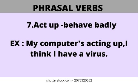 Phrasal Verb English Grammar Image