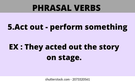 Phrasal Verb English Grammar Image