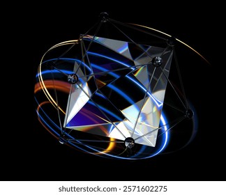 Physical graphic concept of atomic structure. Light ring. Colorful electron particle. Speed of light. Particle acceleration. Energy particle physics.
Energy ball. Science technology. Bright sphere. 