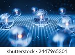 Physics quantum and scientific background, 3d rendering. 3D illustration.