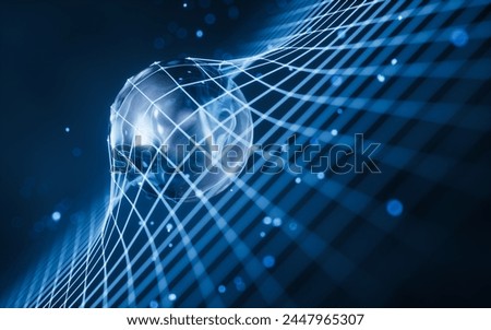 Physics quantum and scientific background, 3d rendering. 3D illustration.