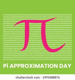 Pi Approximation Day Green Poster