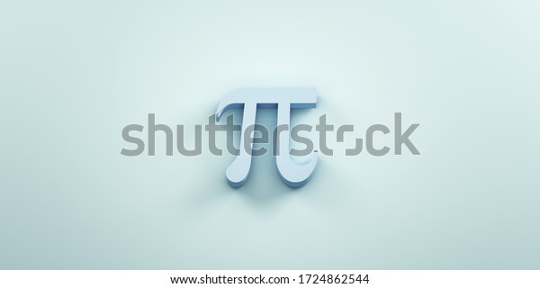 Pi\
mathematical number. 3D Rendering\
Illustration