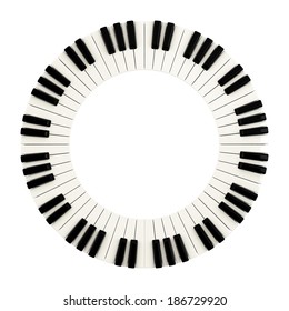 Piano Keys Circle, 3d