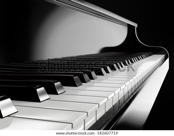 piano keys on black\
piano