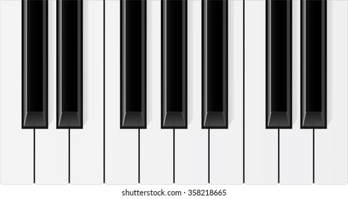 Piano Keys Vector Piano Keyboard Stock Vector Royalty Free 348175199