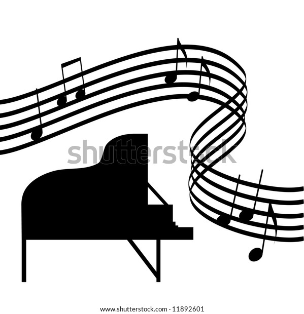 Piano Music Hand Drawn Original Artwork Stock Illustration 11892601 ...