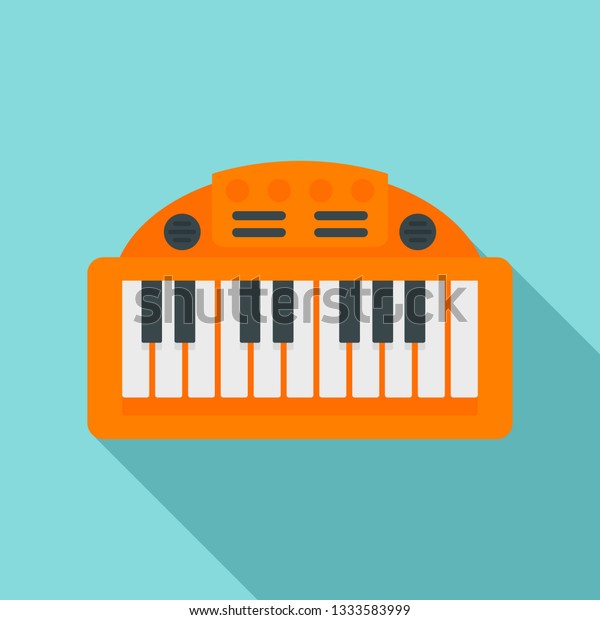 Piano toy icon. Flat illustration of piano toy\
icon for web\
design